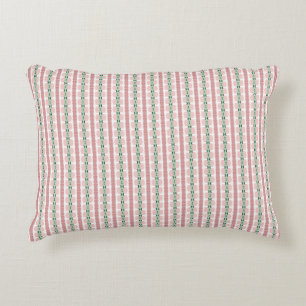 Boho Funky Retro Eclectische Pastel Kerst Streep Accent Kussen