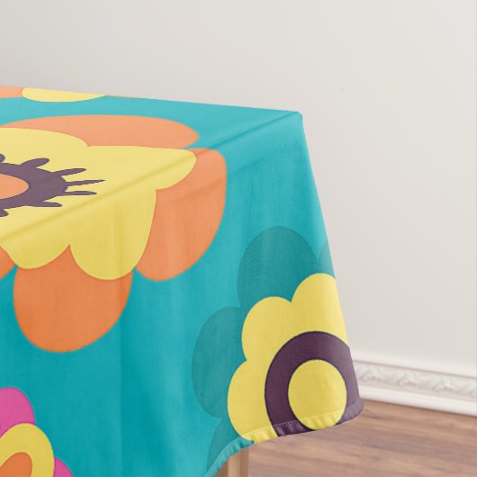 Boho Funky Trendy Retro Abstract Patroon Tafelkleed (Voorbeeld)