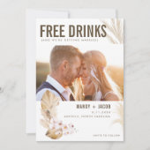 Boho Funny Photo Wedding Save the Date (Voorkant)