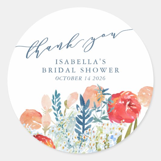  Boho Garden Custom Vrijgezellenfeest Hartelijk da Ronde Sticker (Voorkant)