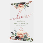 Boho Garden FLORAL Baby shower Bienvenue (Angle)