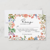 Boho Garden of Fleur sauvage Wedding Carte RSVP (Devant)