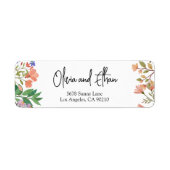 Boho Garden of Wildflower Retouradreslabel Etiket (Voorkant)