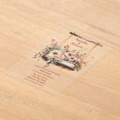 Boho Garden Romance Wedding Acryl Uitnodigingen (Laagn)