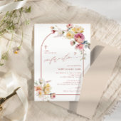 Boho Garden Roos Bloemen Bevestigingsuitnodiging Kaart