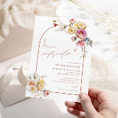 Boho Garden Rose Fleurs Confirmation Invitation