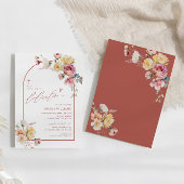 Boho Garden Rose Fleurs Dedication Invitation