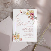 Boho Garden Rose Fleurs Dedication Invitation
