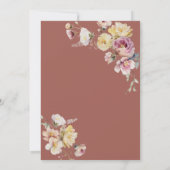 Boho Garden Rose Flowers Christening Invitation (Dos)