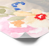 Boho garden summer floral photo wedding welcome poster (Hoek)