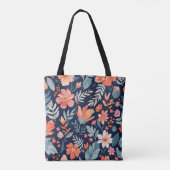 Boho Garden Whimsy – Tropical Floral Canvas Tas B (Achterkant)