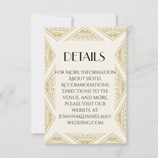 Boho Gatsby blanco kaart (Voorkant)