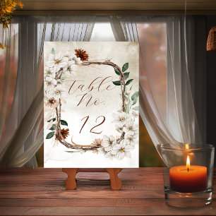 Boho gedemde Herfst Bloemen Bruids Kaarten en gesc