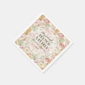 Boho gedroogde bladeren en bloemen Bruidsfeest Servet (Hoek)