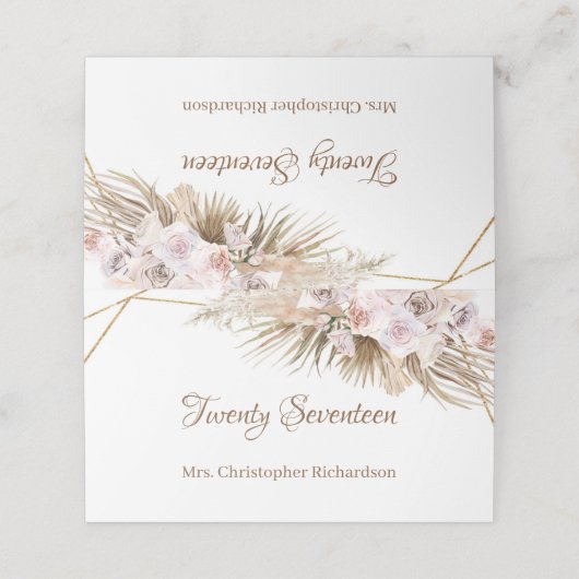 Boho Gedroogde Palm Pampas Grass Gold Arch Stoffig (Buitenkant ongevouwen)