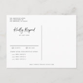 Boho gedroogde palmbladeren en orchideeën bruiloft uitnodiging briefkaart (Achterkant)