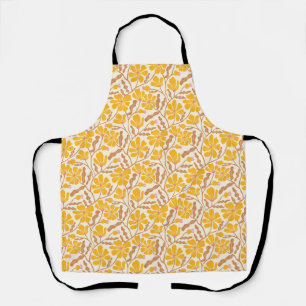 Boho Geel Abstract Bloempatroon Schort