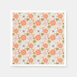 Boho Geïnspireerd Bloemenpatroon Servetten