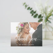 Boho Geïnspireerde bruiloft Foto bedankt Briefkaart (Staand voorkant)