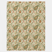Boho-geïnspireerde deken met aardse Paisley-print (Voorkant)