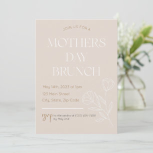 Boho Geïnspireerde Moederdag Brunch Invitation Kaart