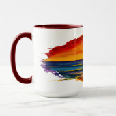 Boho geïnspireerde zonsondergang mok (Links)