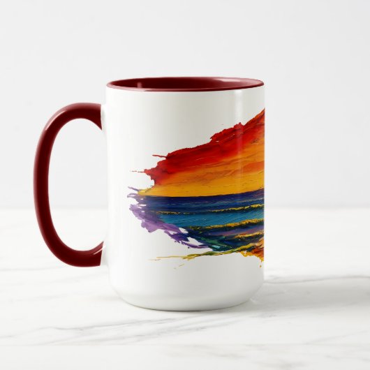 Boho geïnspireerde zonsondergang mok (Links)