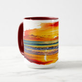 Boho geïnspireerde zonsondergang mok (Voorkant links)