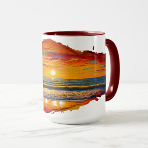 Boho geïnspireerde zonsondergang mok