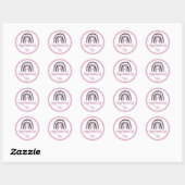 Boho Gelukkige Valentijnsdag Ronde Sticker (Vel)