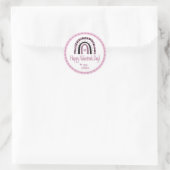 Boho Gelukkige Valentijnsdag Ronde Sticker (Tas)