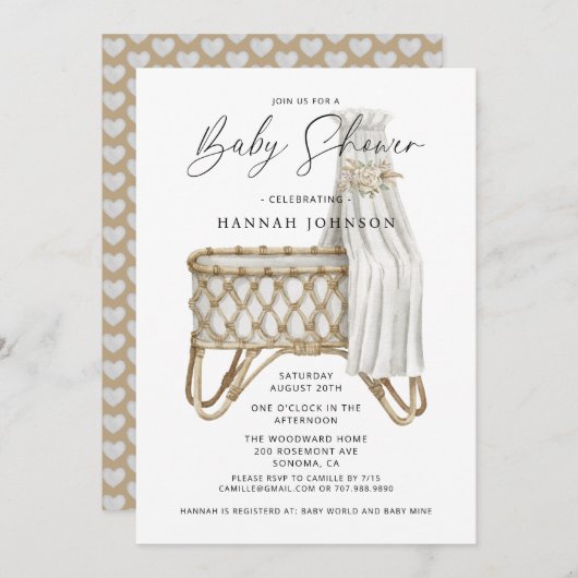 Boho Gender Neutral Baby shower Kaart (Voorkant / Achterkant)