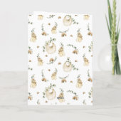 Boho Gender Neutral Pregnancy Announcard Aankondiging (Achterkant)