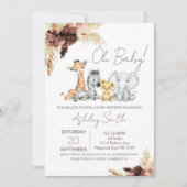 Boho Gender Neutral Safari Baby shower Uitnodiging (Voorkant)