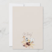 Boho Gender Neutral Safari Baby shower Uitnodiging (Achterkant)