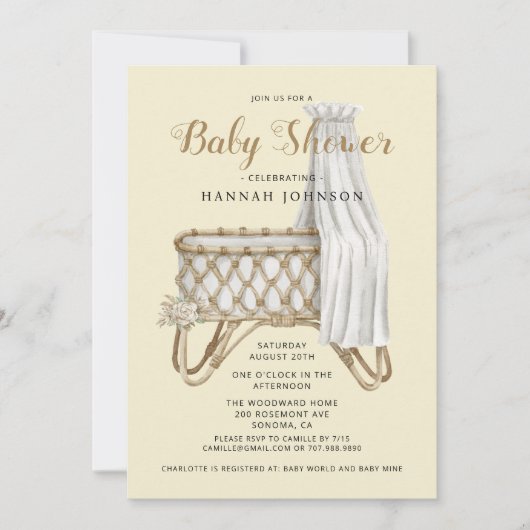Boho Gender Nursery Baby shower Kaart (Voorkant)