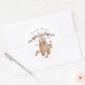 Boho Gender Onthullen Team Boy Baby shower Ronde Sticker (Envelop)