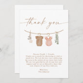 Boho Gender Reveal Dankkaart | Neutraal onthullen Kaart (Voorkant / Achterkant)