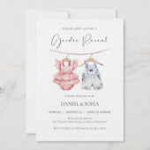 Boho Gender Reveal Invitation Neutral Baby (Devant)