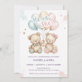Boho Gender Reveal Invitation Neutral Baby Kaart