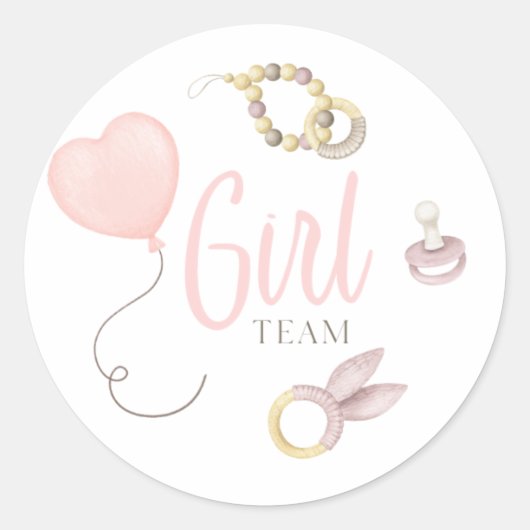 Boho Gender Team Girl onthullen Stickers (Voorkant)