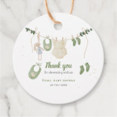 Boho Genderneutraal Baby Rustieke Douche Bedankjes Labels (Voorkant)