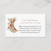 Boho Genderneutraal Baby shower Book Request Informatiekaartje (Voorkant)