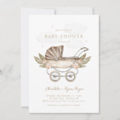 Boho Genderneutraal Baby shower Kaart (Voorkant)