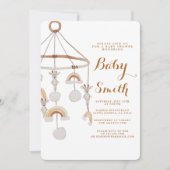 Boho Genre Neutral Nursery Baby shower Invitation (Devant)