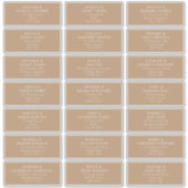 Boho Gentle Mariage Étiquettes de adresse invités (Devant)