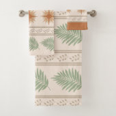 Boho Geo Botanische Handdoekset Bad Handdoek (Insitu)