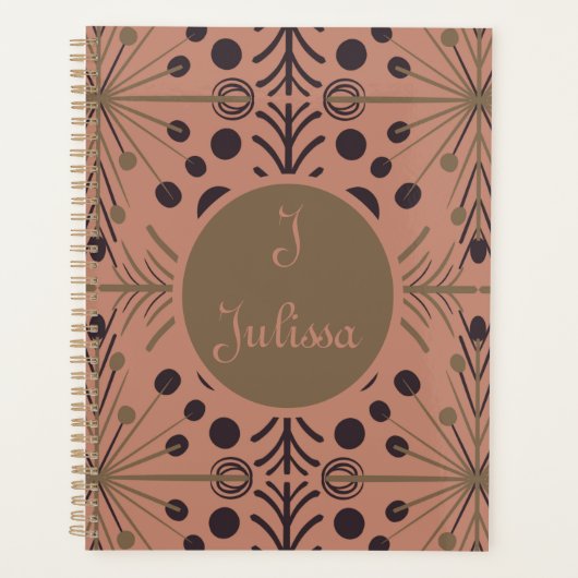Boho Geometric Arrow Mauve Personalized Planner (Voorkant)