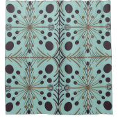 Boho Geometric Arrow Turquoise Pattern Douchegordijn (Voorkant)