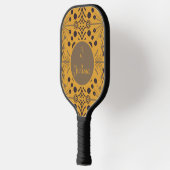Boho Geometric Arrow Yellow Personalized Pickleball Paddle (Links)